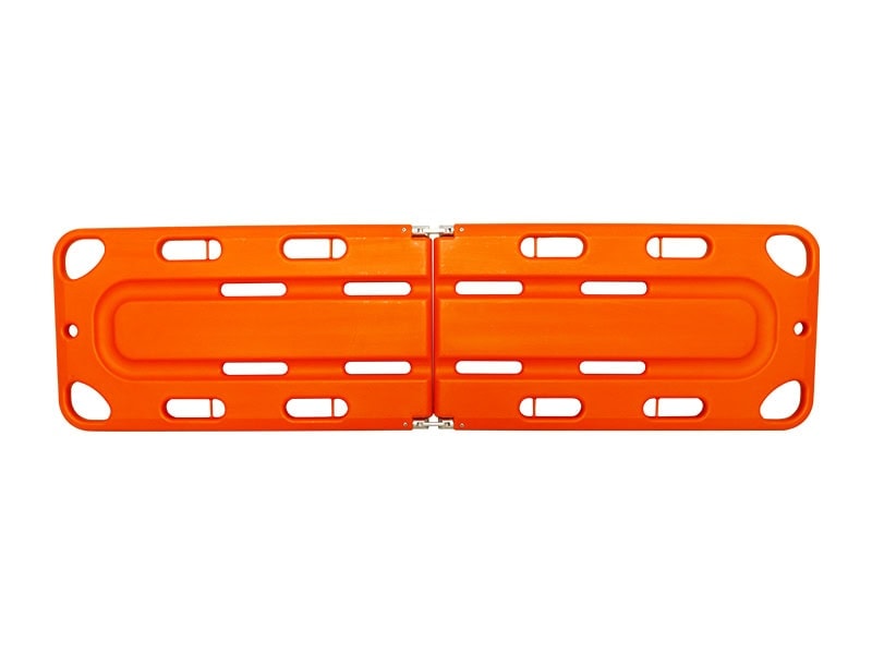 Planche Spinale Pliable 2 Sections – Transport Mortuaire / 2-Section Folding Spine Board